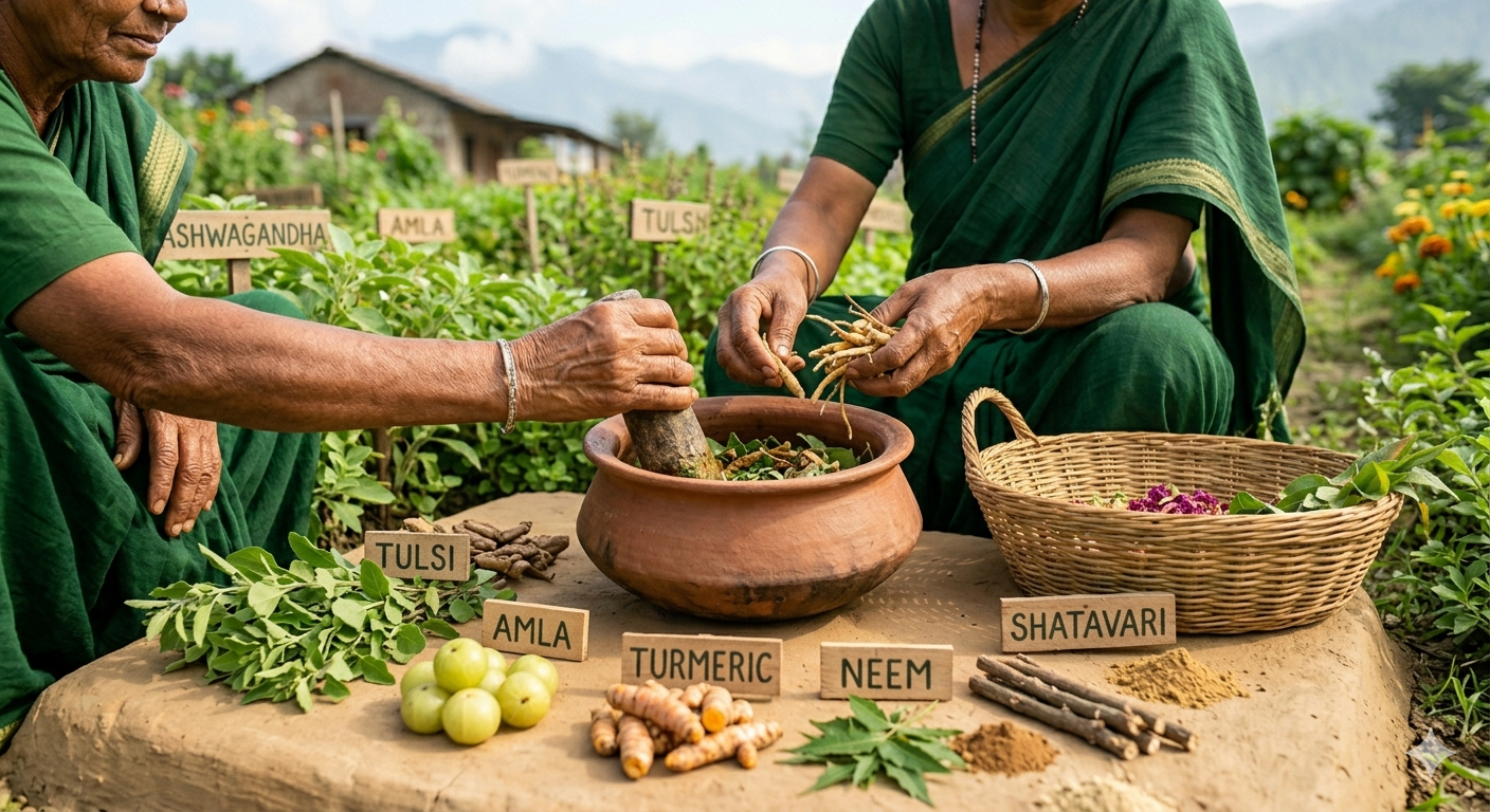 Tulsivia Ayurvedic herbs and natural ingredients